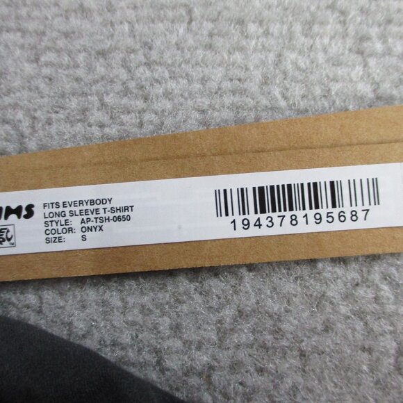 SKIMS Fits Everybody Long Sleeve T Shirt Womens Small Onyx Black Stretch NEW - Picture 5 of 9